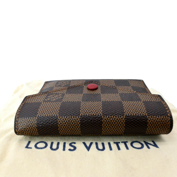 LOUIS VUITTON Victorine Damier Ebene Canvas Wallet Brown