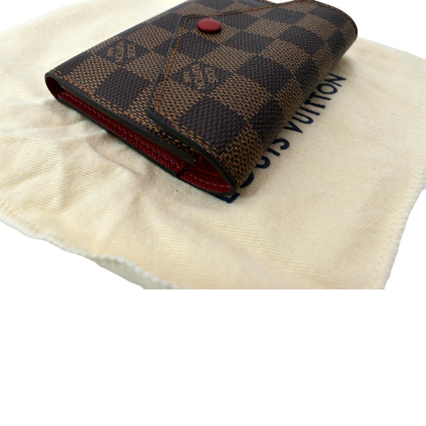 LOUIS VUITTON Victorine Damier Ebene Canvas Wallet Brown