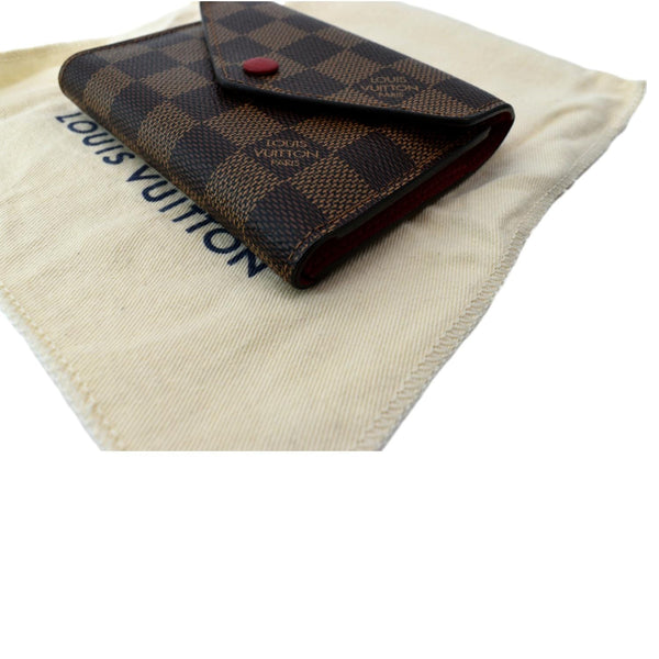 LOUIS VUITTON Victorine Damier Ebene Canvas Wallet Brown