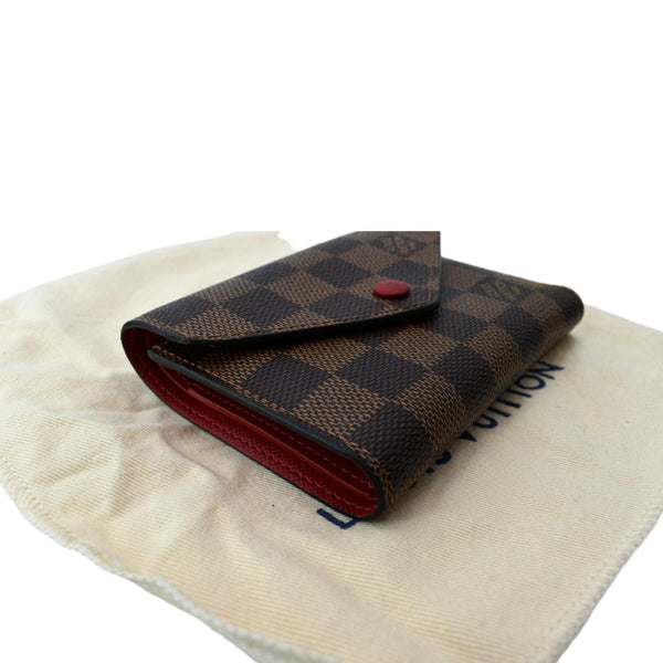 LOUIS VUITTON Victorine Damier Ebene Canvas Wallet Brown