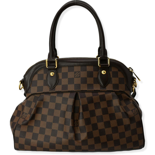 LOUIS VUITTON Trevi PM Damier Ebene Satchel Shoulder Bag Brown