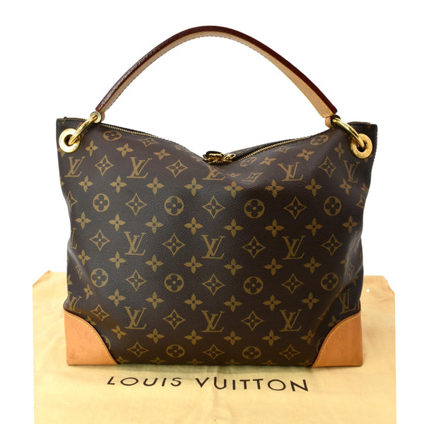 LOUIS VUITTON Berri PM Monogram Canvas Shoulder Bag Brown