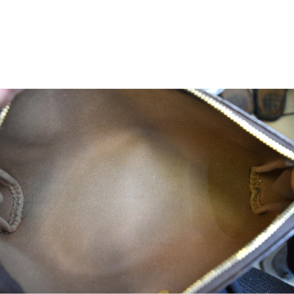 LOUIS VUITTON Eva Monogram Canvas Pochette Crossbody Bag Brown