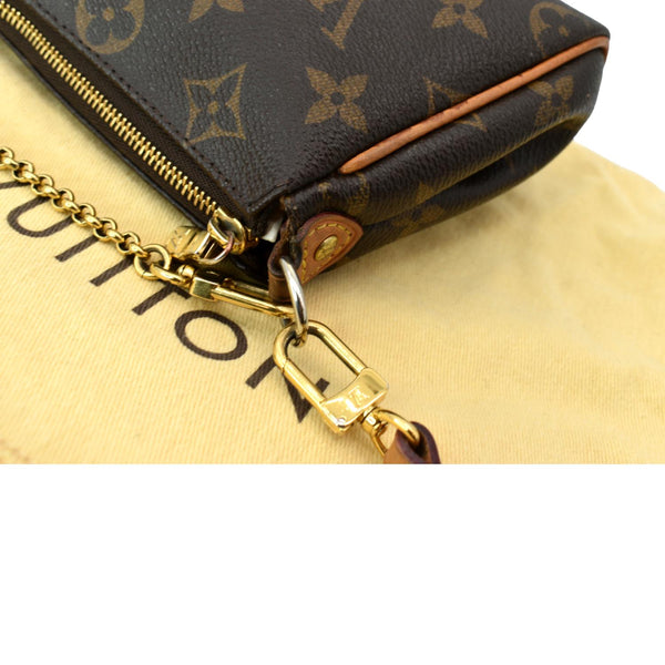 LOUIS VUITTON Eva Monogram Canvas Pochette Crossbody Bag Brown