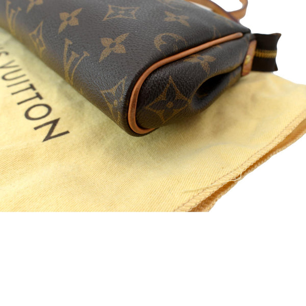 LOUIS VUITTON Eva Monogram Canvas Pochette Crossbody Bag Brown