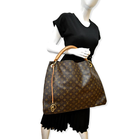 LOUIS VUITTON Artsy GM Monogram Canvas Hobo Bag Brown