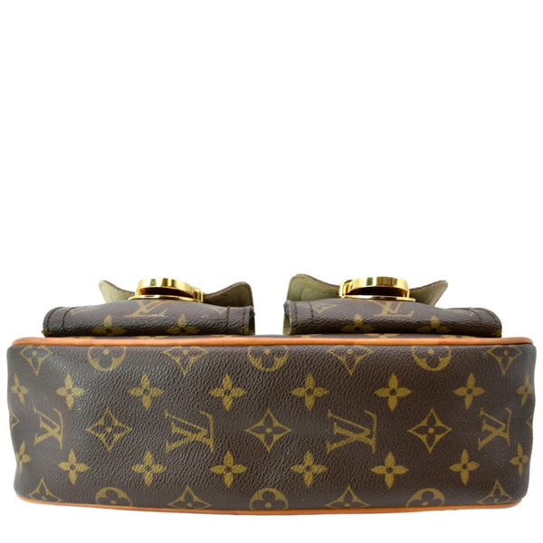 LOUIS VUITTON Hudson GM Monogram Canvas Shoulder Bag Brown