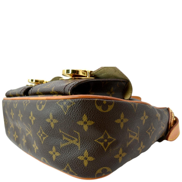 LOUIS VUITTON Hudson GM Monogram Canvas Shoulder Bag Brown