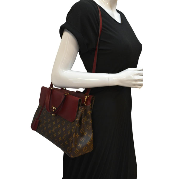 LOUIS VUITTON Venus Monogram Canvas 2way Shoulder Bag Red