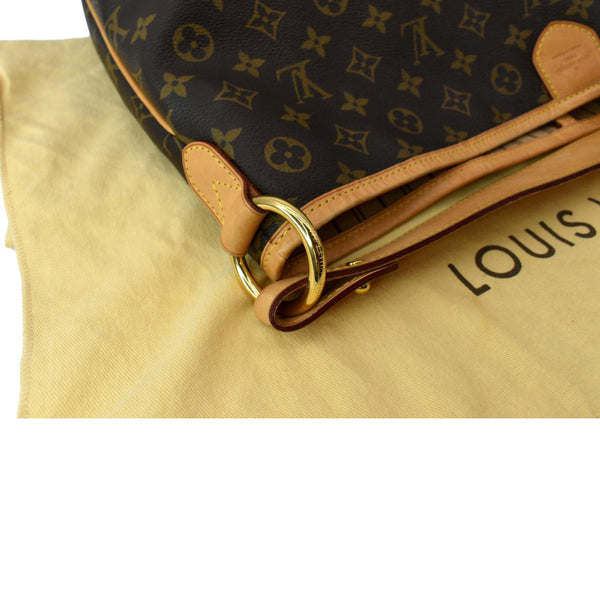 LOUIS VUITTON Delightful MM Monogram Canvas Hobo Bag Brown