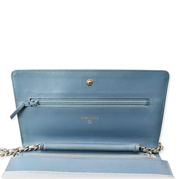 CHANEL Timeless CC WOC Caviar Leather Crossbody Bag Pastel Blue
