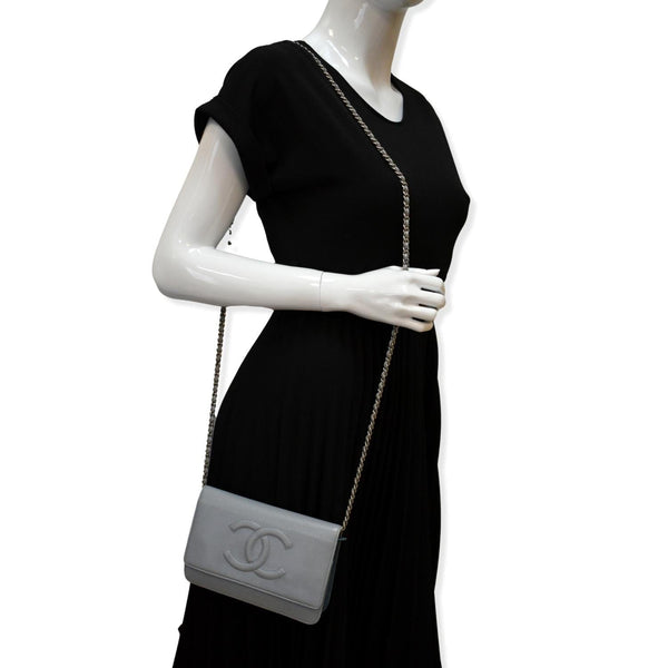 CHANEL Timeless CC WOC Caviar Leather Crossbody Bag Pastel Blue