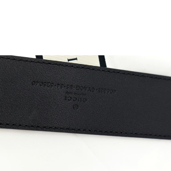 GUCCI Double G Buckle Leather Belt Black 406831
