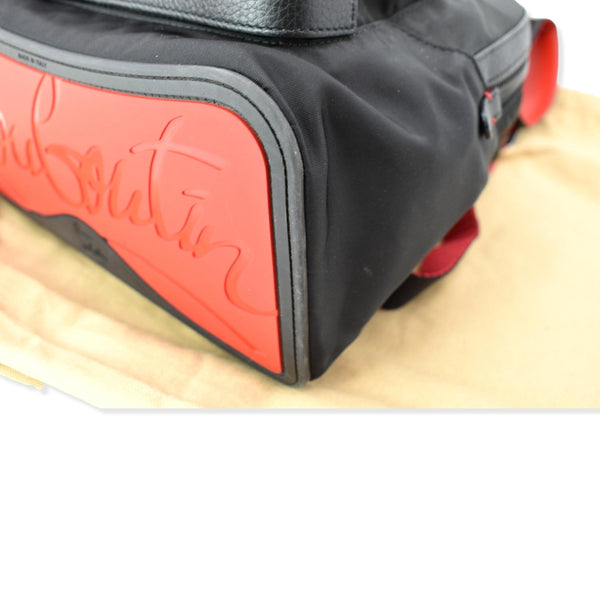 CHRISTIAN LOUBOUTIN Backloubi Small Nylon Backpack Bag Black