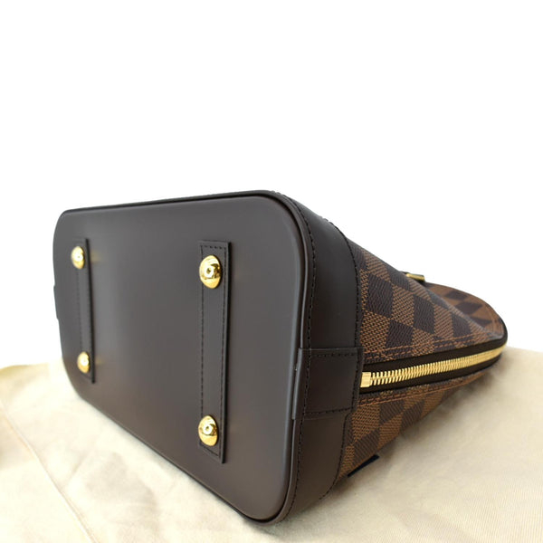 LOUIS VUITTON Alma PM Damier Ebene Satchel Bag Brown