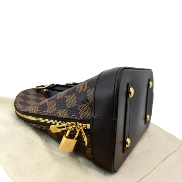 LOUIS VUITTON Alma PM Damier Ebene Satchel Bag Brown