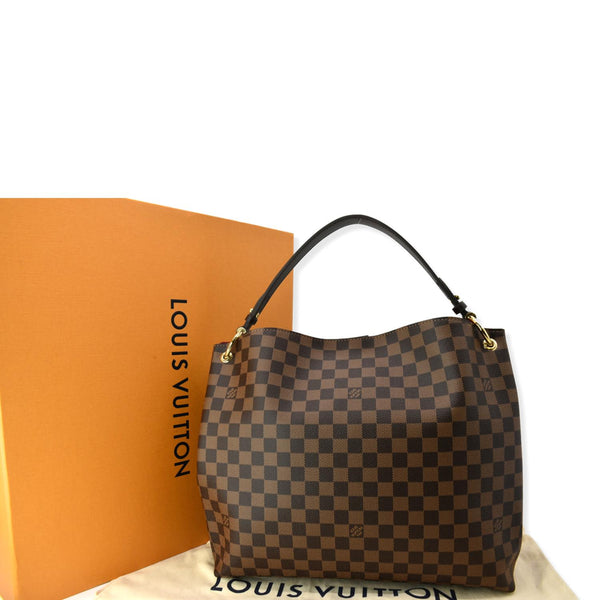 LOUIS VUITTON Graceful MM Damier Ebene Shoulder Bag Brown