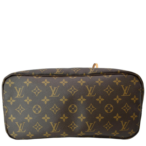 LOUIS VUITTON Neverfull MM Monogram Canvas Tote Bag Brown