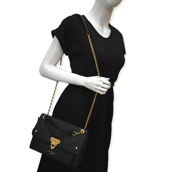 LOUIS VUITTON Vavin PM Monogram Empreinte Shoulder Bag Black