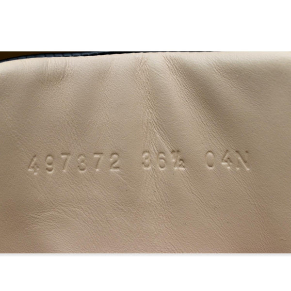 GUCCI Calfskin Pearl Lace Up Combat Ankle Boots Black 497372 Size 36.5