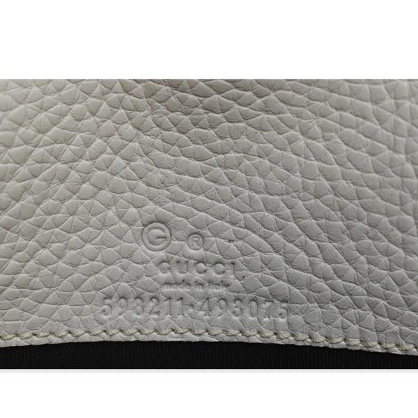 GUCCI Mini Soho Leather Wallet On Chain Crossbody Bag Ivory 598211