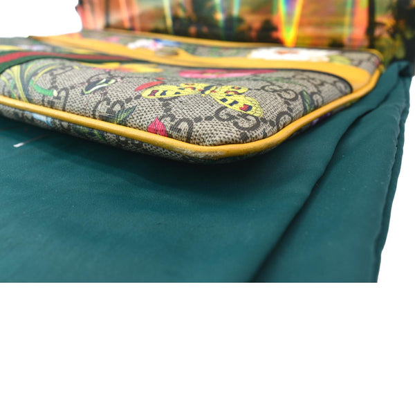 GUCCI Large Ophidia Flora GG Monogram Leather Pouch Clutch Bag Multicolor 517551