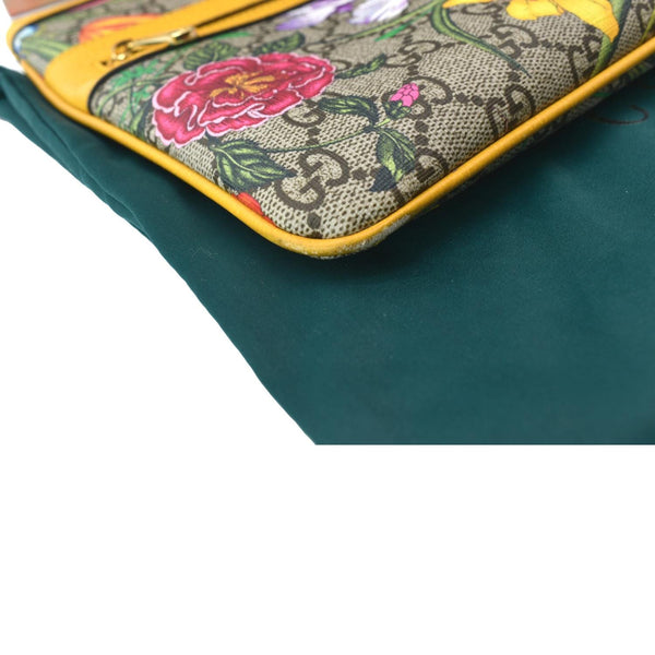 GUCCI Large Ophidia Flora GG Monogram Leather Pouch Clutch Bag Multicolor 517551