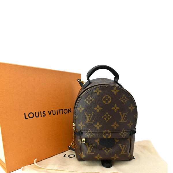 LOUIS VUITTON Palm Springs Mini Monogram Canvas Backpack Brown