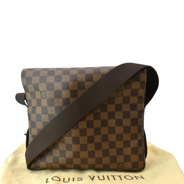 LOUIS VUITTON Naviglio Damier Ebene Messenger Bag Brown