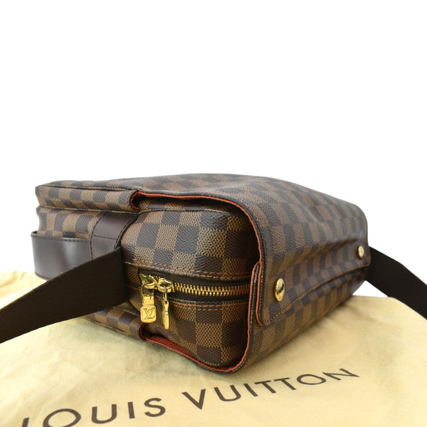 LOUIS VUITTON Naviglio Damier Ebene Messenger Bag Brown