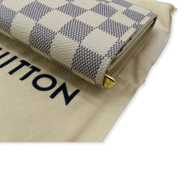 LOUIS VUITTON Damier Azur Sarah Wallet White