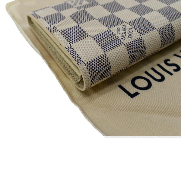 LOUIS VUITTON Damier Azur Sarah Wallet White