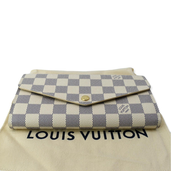 LOUIS VUITTON Damier Azur Sarah Wallet White