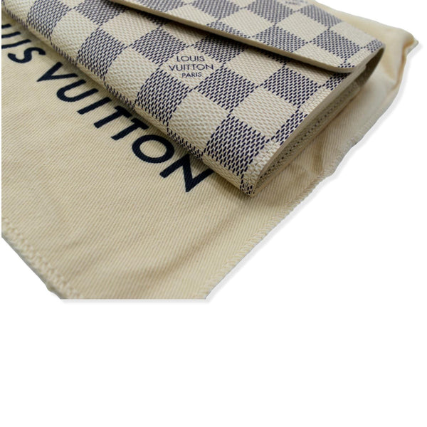 LOUIS VUITTON Damier Azur Sarah Wallet White