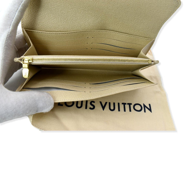 LOUIS VUITTON Damier Azur Sarah Wallet White