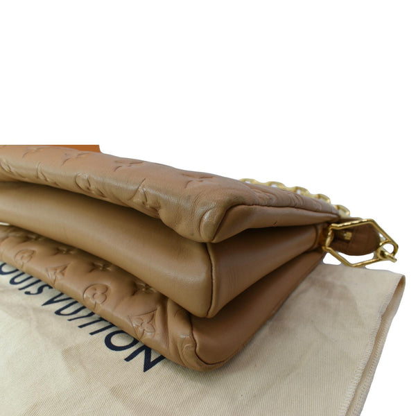 LOUIS VUITTON Coussin PM Monogram Embossed Shoulder Bag Camel