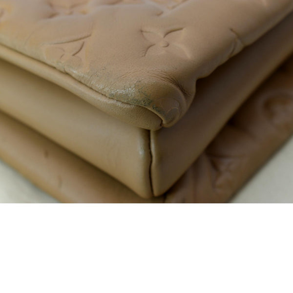 LOUIS VUITTON Coussin PM Monogram Embossed Shoulder Bag Camel