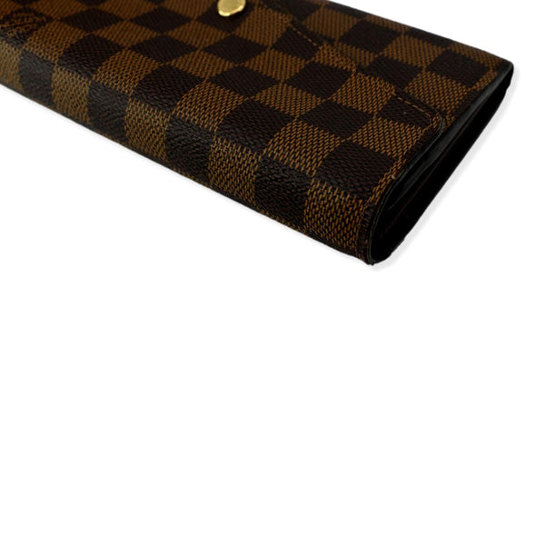 LOUIS VUITTON Damier Ebene Sarah Wallet Brown