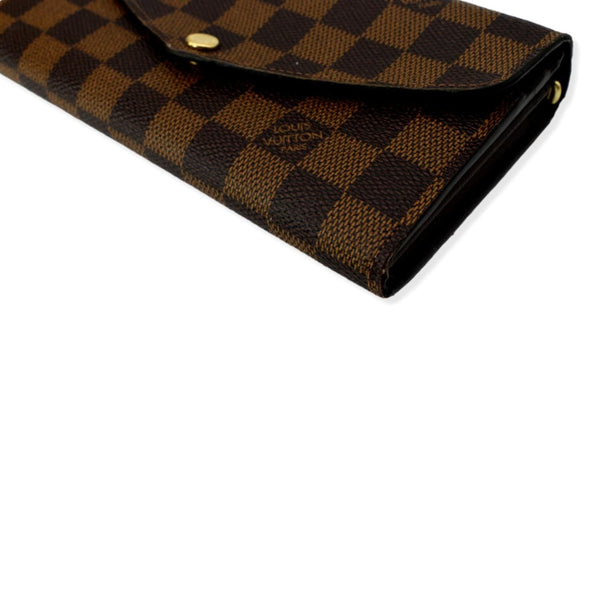 LOUIS VUITTON Damier Ebene Sarah Wallet Brown