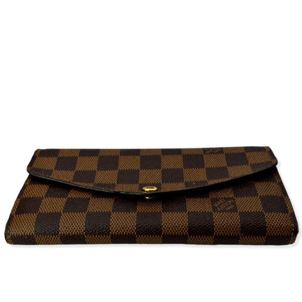 LOUIS VUITTON Damier Ebene Sarah Wallet Brown