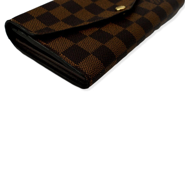 LOUIS VUITTON Damier Ebene Sarah Wallet Brown