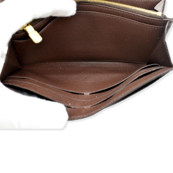 LOUIS VUITTON Damier Ebene Sarah Wallet Brown