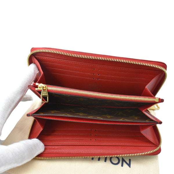 LOUIS VUITTON Retiro Monogram Canvas Zippy Wallet Cerise Red