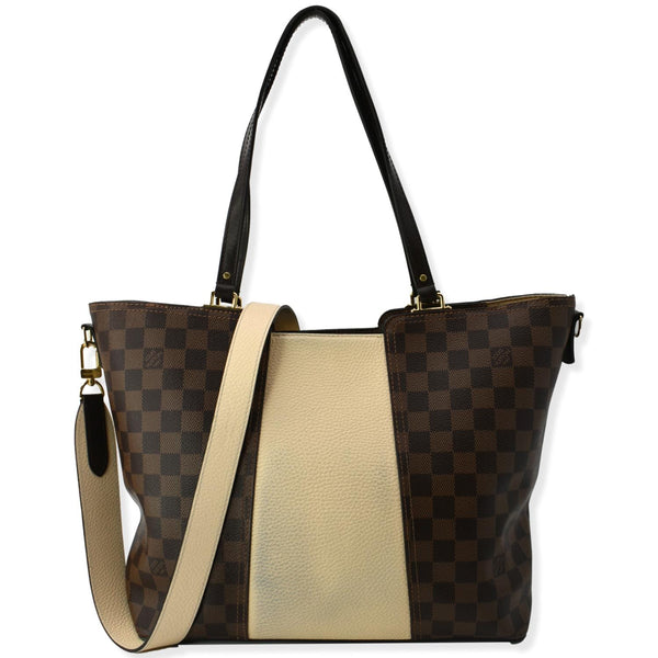 LOUIS VUITTON Jersey Damier Ebene Shoulder Bag Creme