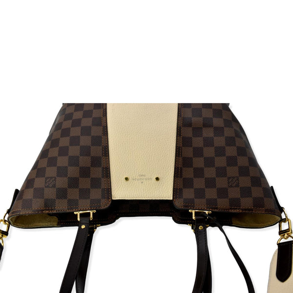 LOUIS VUITTON Jersey Damier Ebene Shoulder Bag Creme