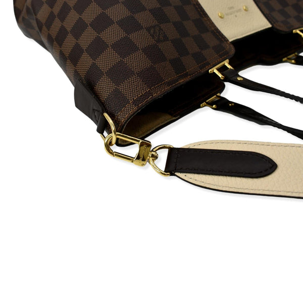 LOUIS VUITTON Jersey Damier Ebene Shoulder Bag Creme