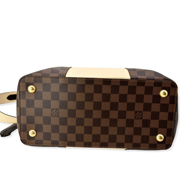 LOUIS VUITTON Jersey Damier Ebene Shoulder Bag Creme