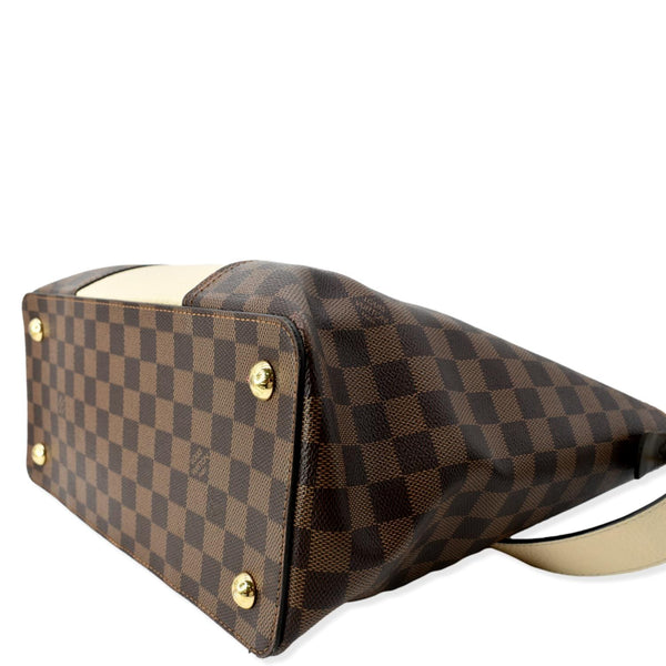 LOUIS VUITTON Jersey Damier Ebene Shoulder Bag Creme