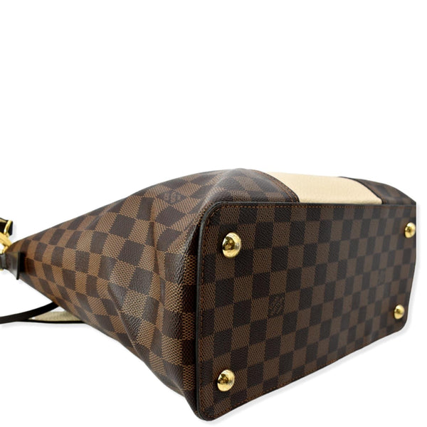 LOUIS VUITTON Jersey Damier Ebene Shoulder Bag Creme