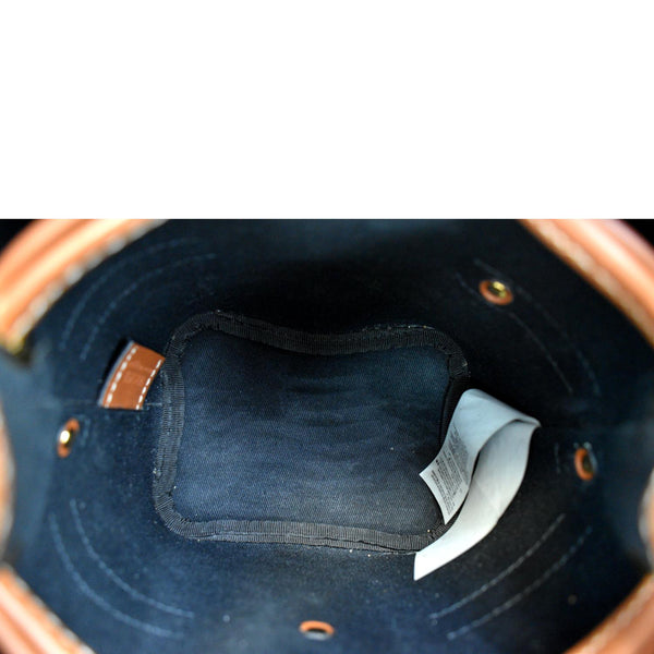 VERSACE La Greca Signature Mini Bucket Shoulder Bag Black